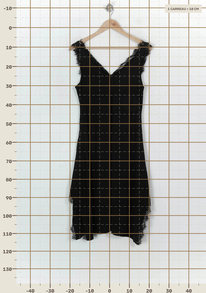 Robe Nuisette Noire - Taille M/38 de la marque Indies | PARAD121162 - Vendu par Paradigme - Image 4