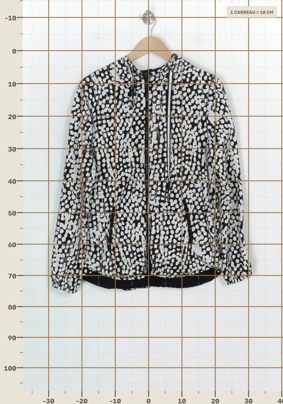 Veste Noire et Blanche - Taille XXL/44 de la marque Indies | PARAD121164 - Vendu par Paradigme - Image 4