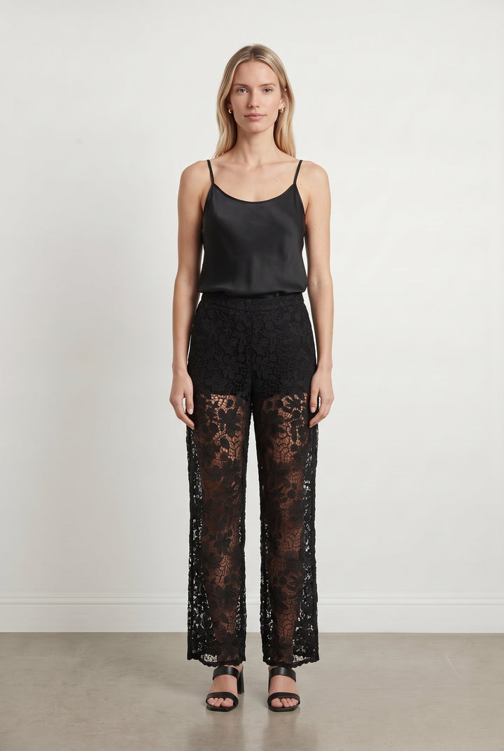Pantalon En Dentelle Noir - Taille M/38 de la marque IKKS | PARAD121166 - Vendu par Paradigme - Image 1