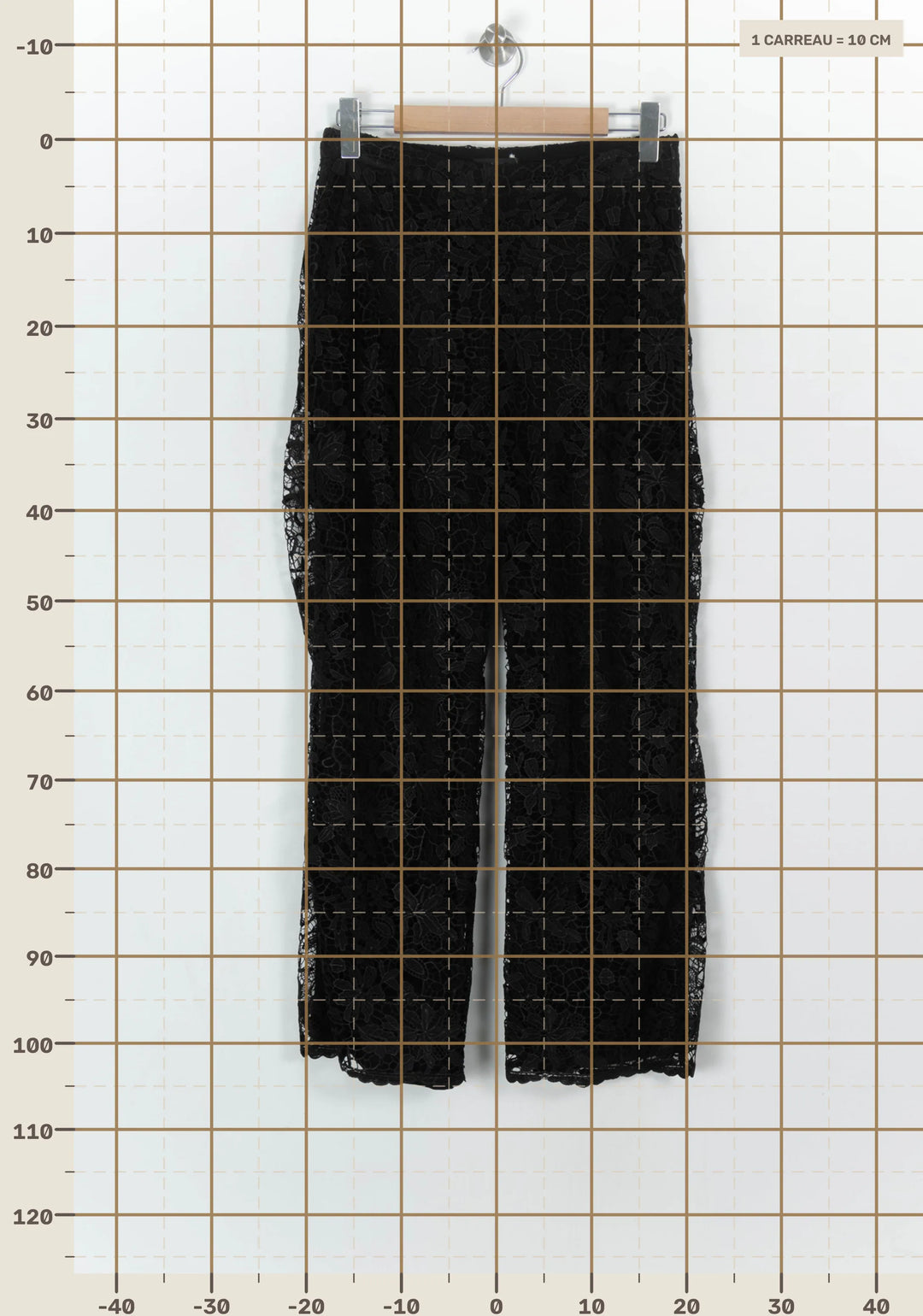 Pantalon En Dentelle Noir - Taille M/38 de la marque IKKS | PARAD121166 - Vendu par Paradigme - Image 4