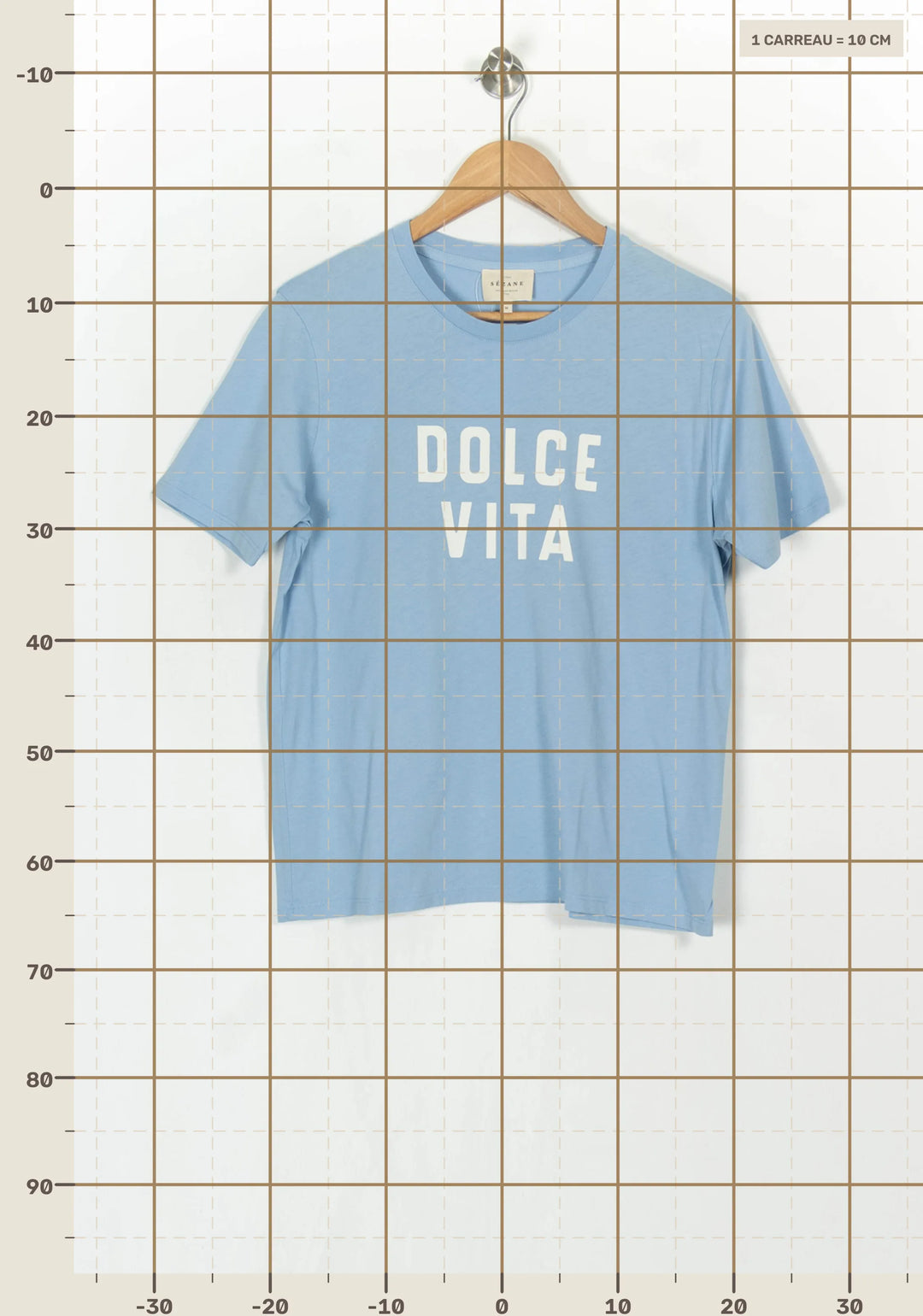 Tee-shirt Bleu - Taille M/38 de la marque Sézane | PARAD121167 - Vendu par Paradigme - Image 4