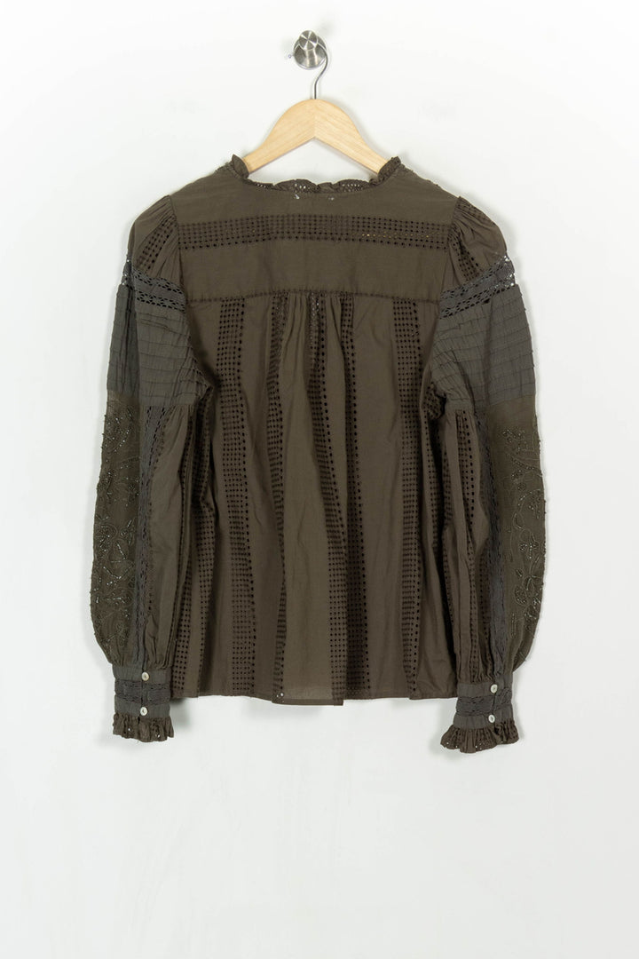 Blouse Verte - Taille S/36 de la marque Maison 123 | PARAD121168 - Vendu par Paradigme - Image 5