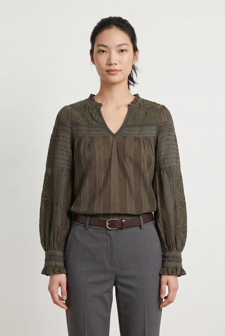 Blouse Verte - Taille S/36 de la marque Maison 123 | PARAD121168 - Vendu par Paradigme - Image 1