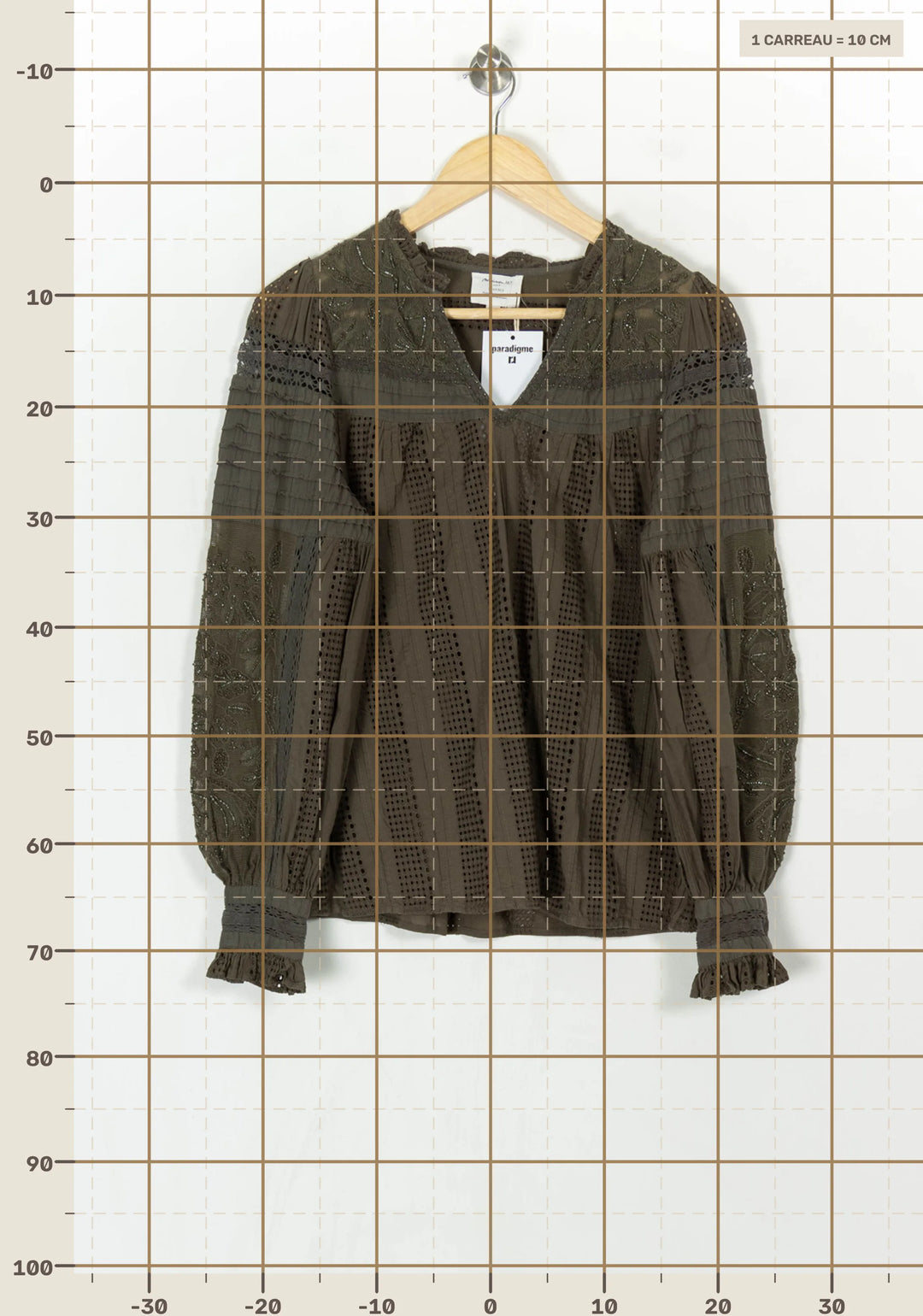 Blouse Verte - Taille S/36 de la marque Maison 123 | PARAD121168 - Vendu par Paradigme - Image 4
