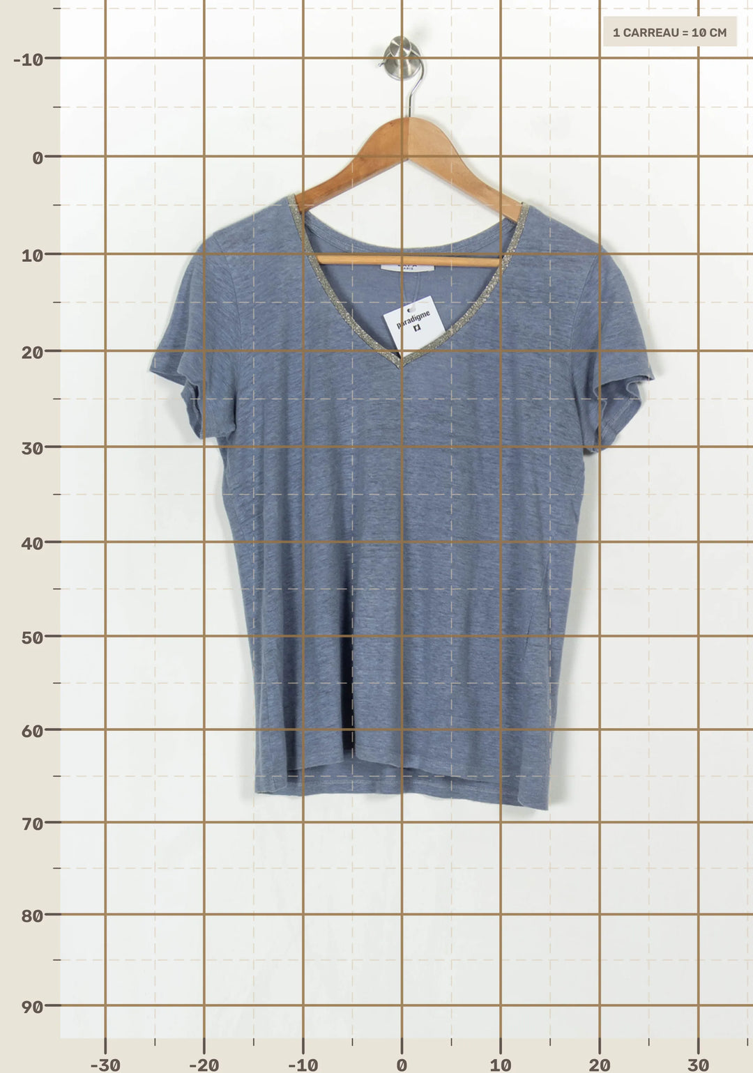 Tee-shirt Bleu - Taille M/38 de la marque ZAPA | PARAD121169 - Vendu par Paradigme - Image 4