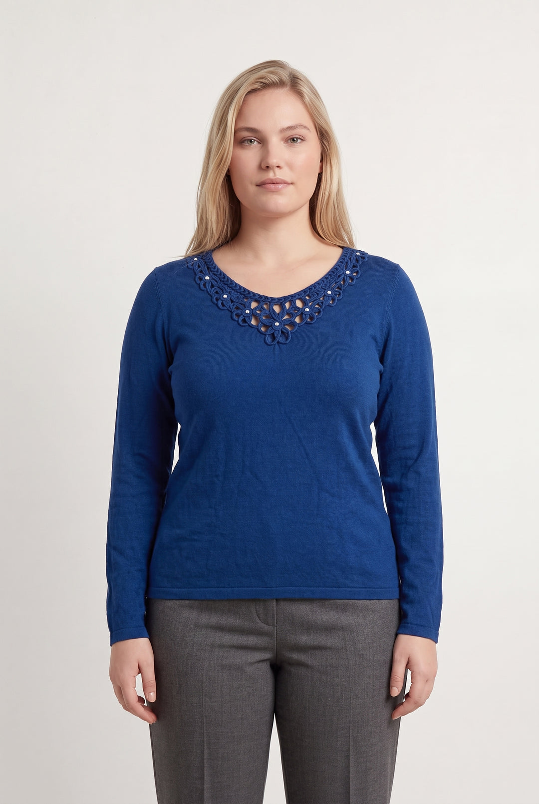 Pull Bleu - Taille XXL/44 de la marque La Redoute Collections | PARAD121170 - Vendu par Paradigme - Image 1