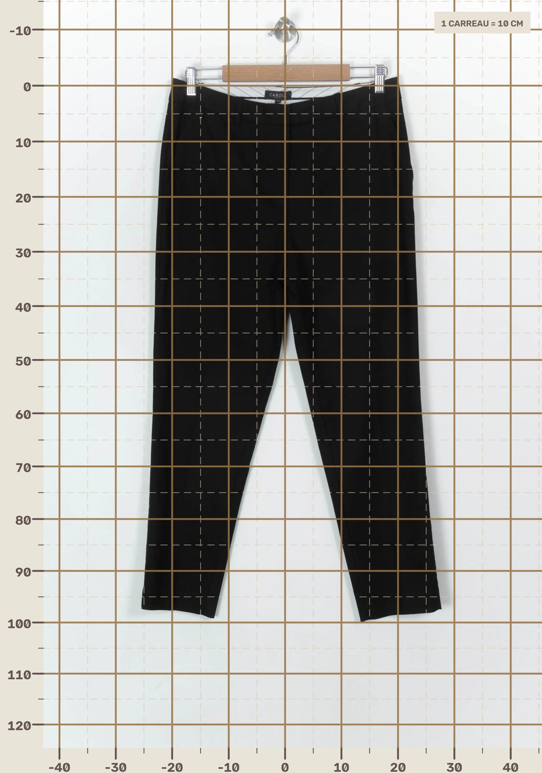 Pantalon Noir - Taille XL/42 de la marque Caroll | PARAD121176 - Vendu par Paradigme - Image 4