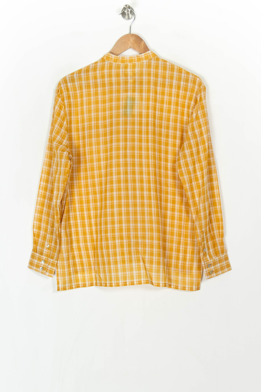 Chemise à Carreaux Jaune et Blanche - Taille XS/34 de la marque Karl Marc John | PARAD121185 - Vendu par Paradigme - Image 5