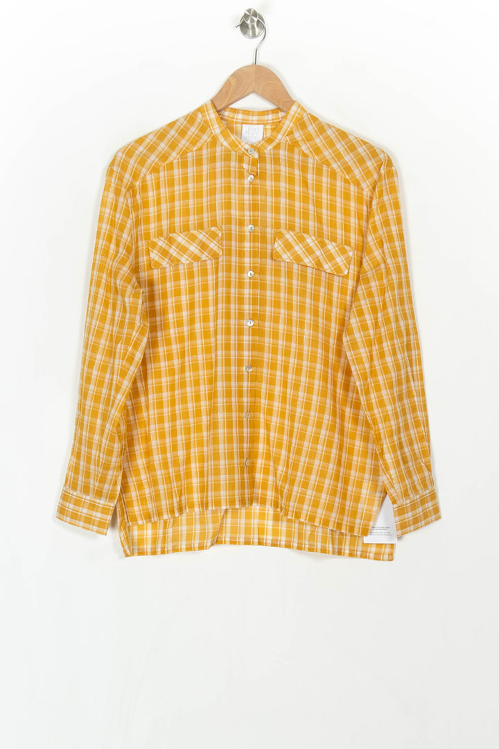 Chemise à Carreaux Jaune et Blanche - Taille XS/34 de la marque Karl Marc John | PARAD121185 - Vendu par Paradigme - Image 2
