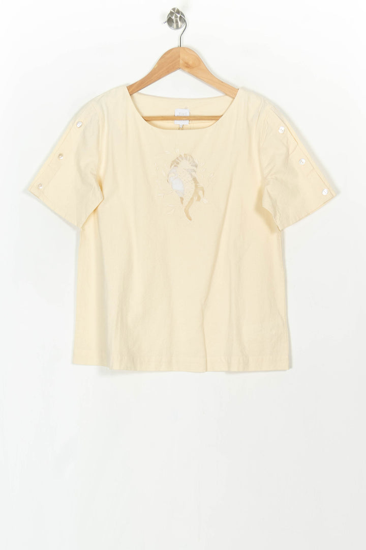 T-shirt Beige - Taille XS/34 de la marque Karl Marc John | PARAD121189 - Vendu par Paradigme - Image 2