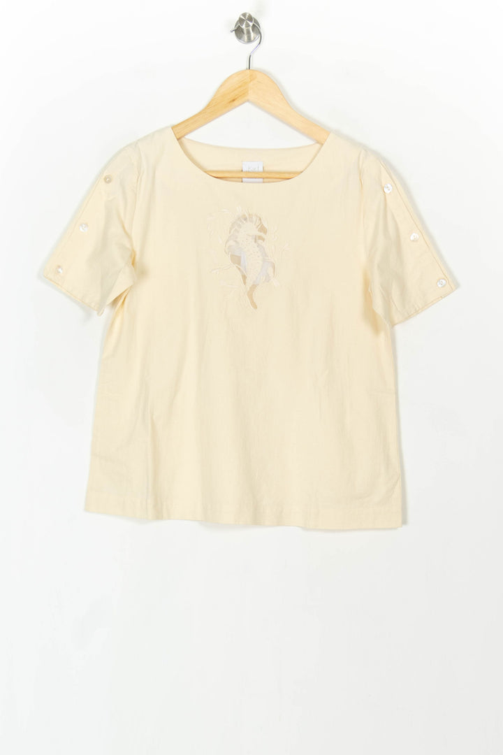 Blouse Beige - Taille XS/34 de la marque Karl Marc John | PARAD121190 - Vendu par Paradigme - Image 2
