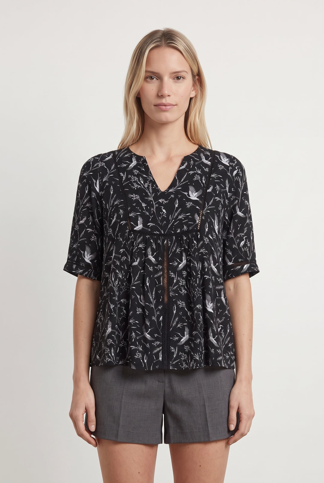 Blouse Noire et Blanche - Taille S/36 de la marque Maison 123 | PARAD121191 - Vendu par Paradigme - Image 1