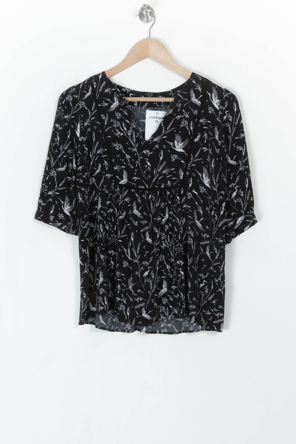 Blouse Noire et Blanche - Taille S/36 de la marque Maison 123 | PARAD121191 - Vendu par Paradigme - Image 2