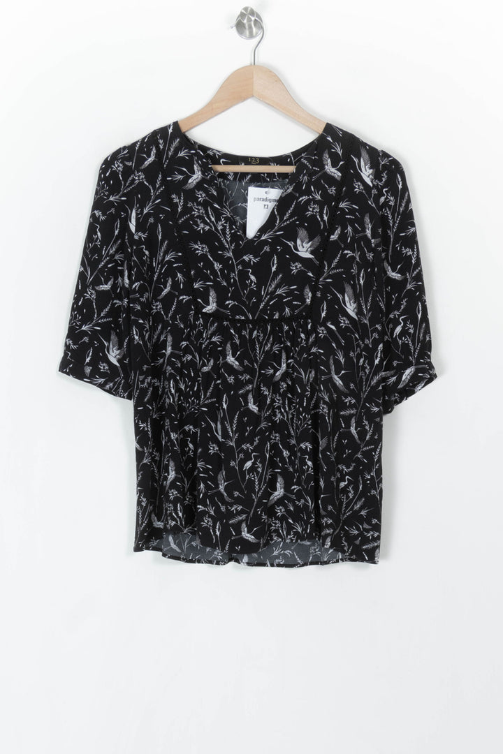 Blouse Noire et Blanche - Taille S/36 de la marque Maison 123 | PARAD121191 - Vendu par Paradigme - Image 2