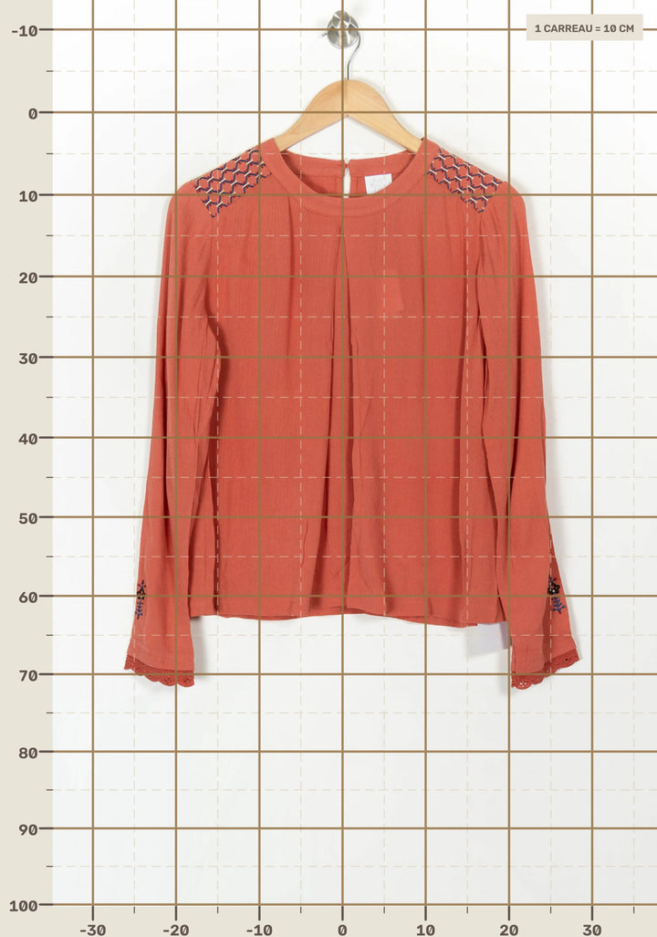 Blouse Orange - Taille XS/34 de la marque Karl Marc John | PARAD121192 - Vendu par Paradigme - Image 4