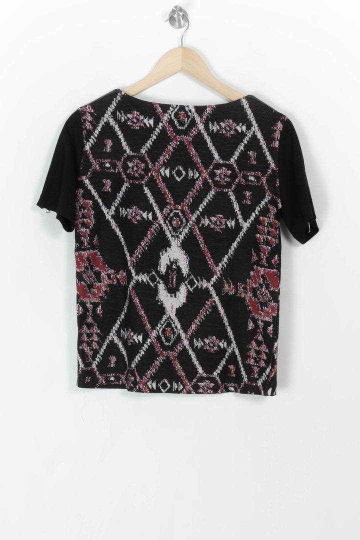 Blouse Noire et Bordeaux - Taille M/38 de la marque Sandro | PARAD121193 - Vendu par Paradigme - Image 5