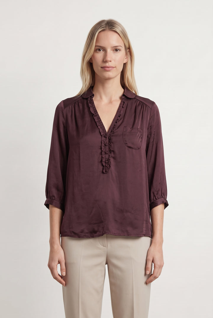 Blouse Violette - Taille M/38 de la marque Maje | PARAD121194 - Vendu par Paradigme - Image 1