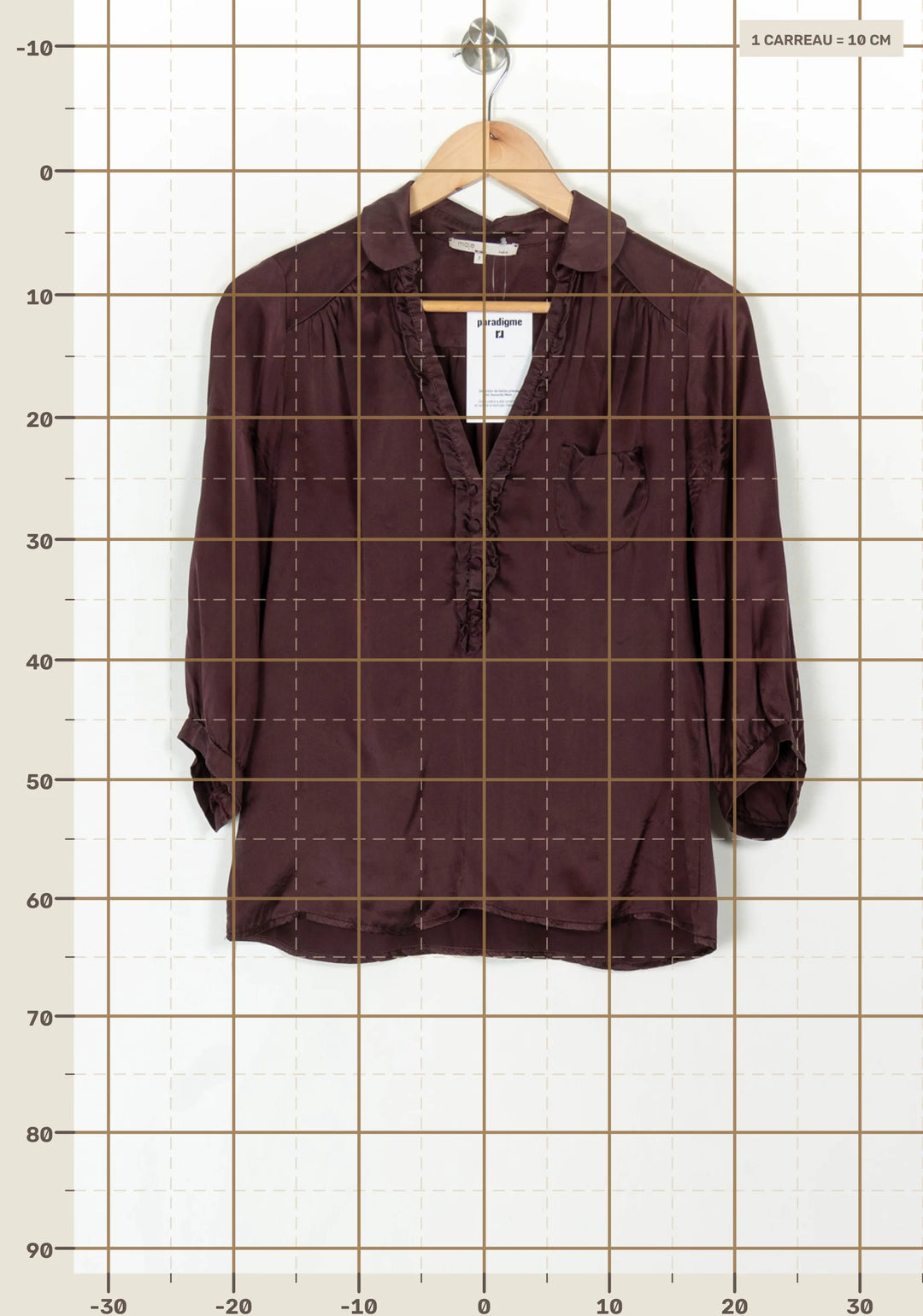 Blouse Violette - Taille M/38 de la marque Maje | PARAD121194 - Vendu par Paradigme - Image 4