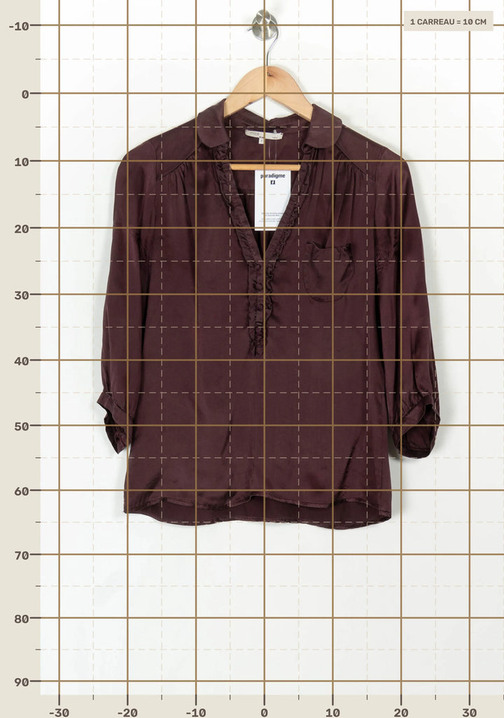 Blouse Violette - Taille M/38 de la marque Maje | PARAD121194 - Vendu par Paradigme - Image 4