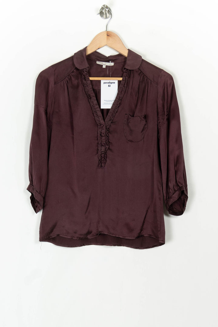 Blouse Violette - Taille M/38 de la marque Maje | PARAD121194 - Vendu par Paradigme - Image 2