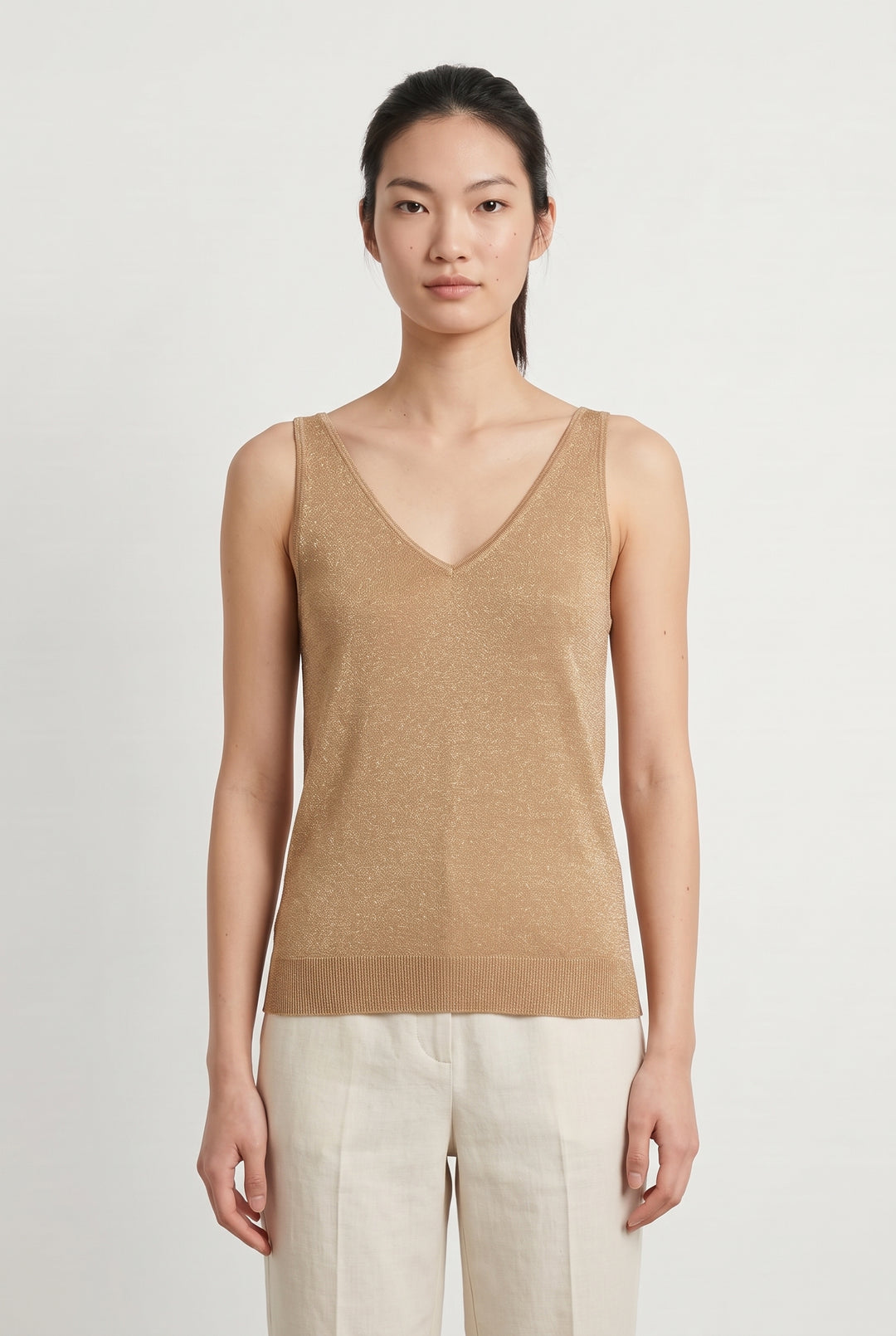 Débardeur Beige - Taille XS/34 de la marque Caroll | PARAD121195 - Vendu par Paradigme - Image 1