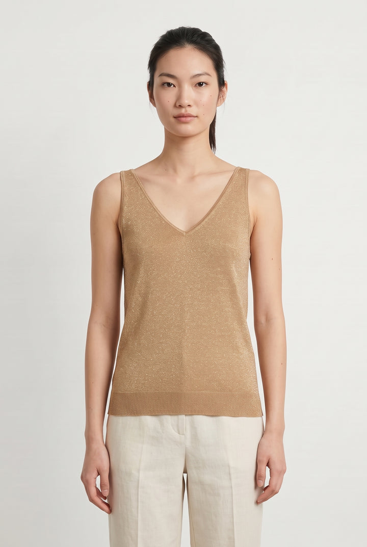 Débardeur Beige - Taille XS/34 de la marque Caroll | PARAD121195 - Vendu par Paradigme - Image 1