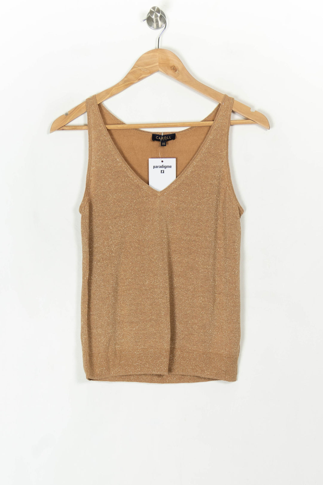 Débardeur Beige - Taille XS/34 de la marque Caroll | PARAD121195 - Vendu par Paradigme - Image 2