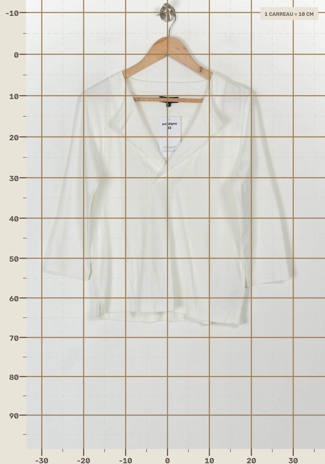 Tee-shirt Blanc - Taille S/36 de la marque Caroll | PARAD121196 - Vendu par Paradigme - Image 4