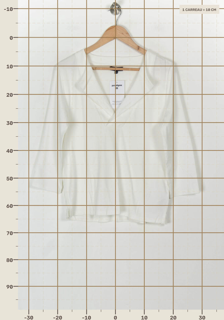 Tee-shirt Blanc - Taille S/36 de la marque Caroll | PARAD121196 - Vendu par Paradigme - Image 4
