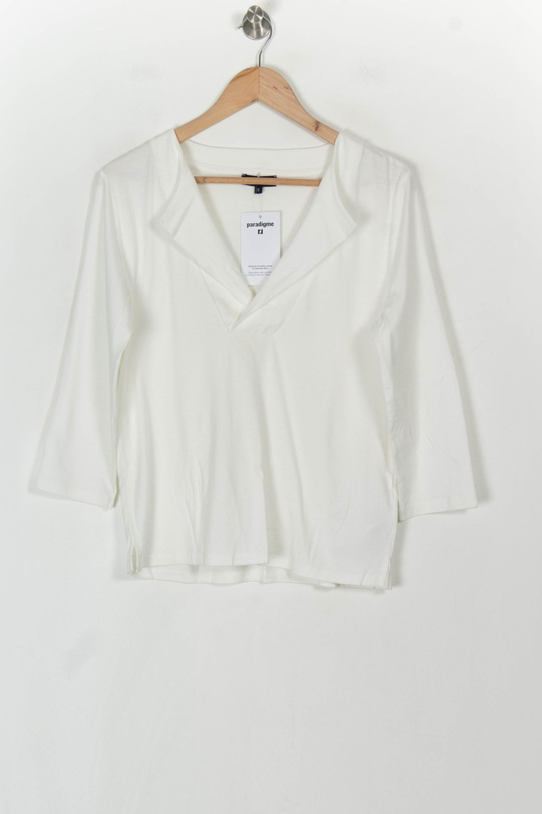 Tee-shirt Blanc - Taille S/36 de la marque Caroll | PARAD121196 - Vendu par Paradigme - Image 2
