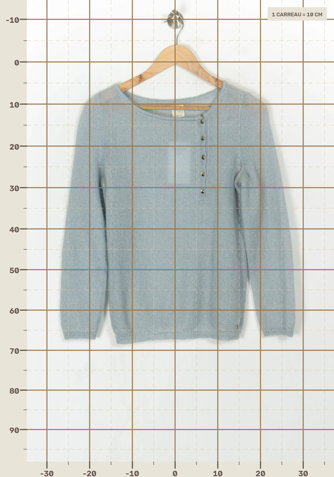 Gilet Bleu Clair - Taille M/38 de la marque Des petits hauts | PARAD121198 - Vendu par Paradigme - Image 4