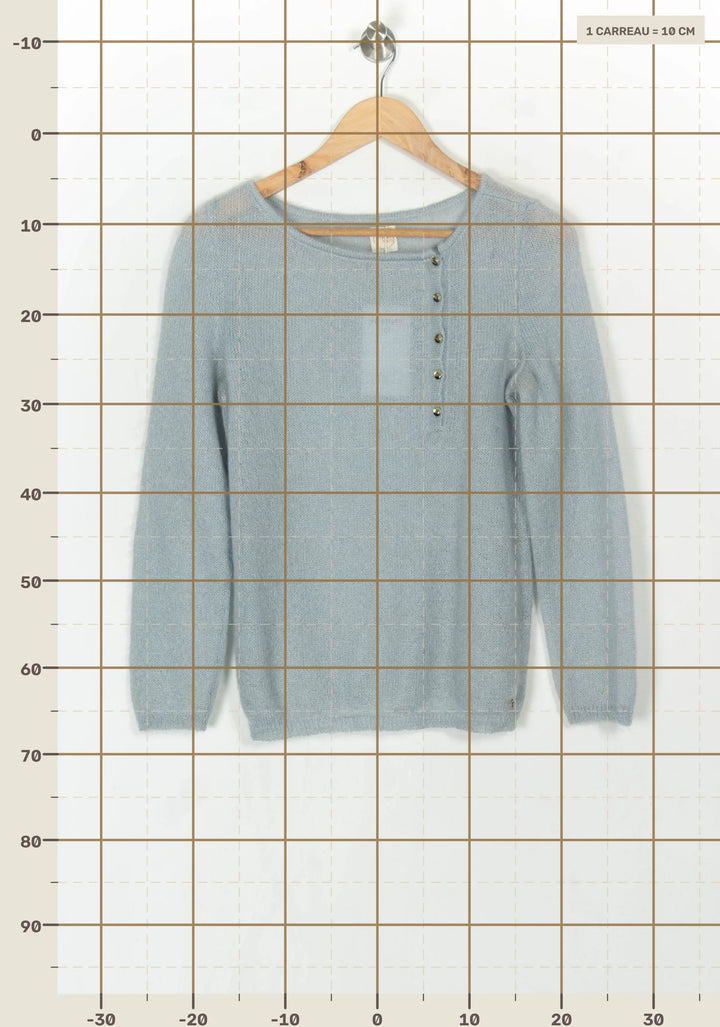 Gilet Bleu Clair - Taille M/38 de la marque Des petits hauts | PARAD121198 - Vendu par Paradigme - Image 4