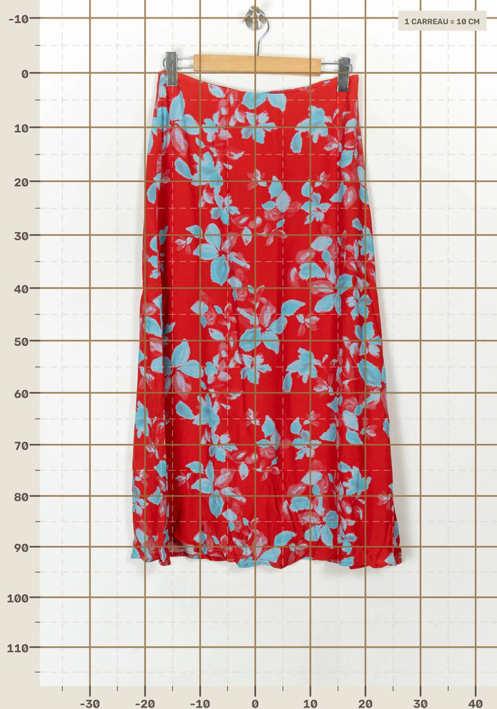 Jupe Longue Rouge et Bleue - Taille L/40 de la marque Kookai | PARAD121200 - Vendu par Paradigme - Image 4