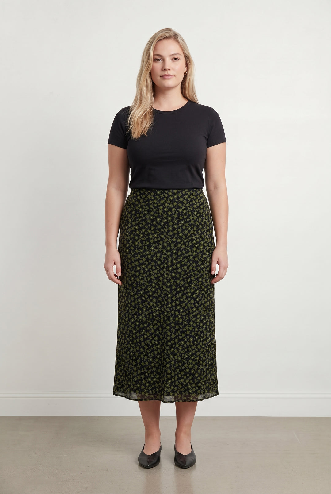 Jupe Longue Noire et Verte - Taille XL/42 de la marque Kookai | PARAD121203 - Vendu par Paradigme - Image 1
