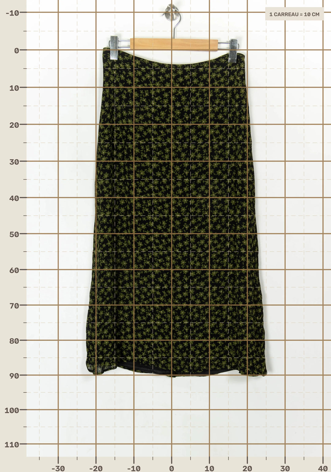 Jupe Longue Noire et Verte - Taille XL/42 de la marque Kookai | PARAD121203 - Vendu par Paradigme - Image 4