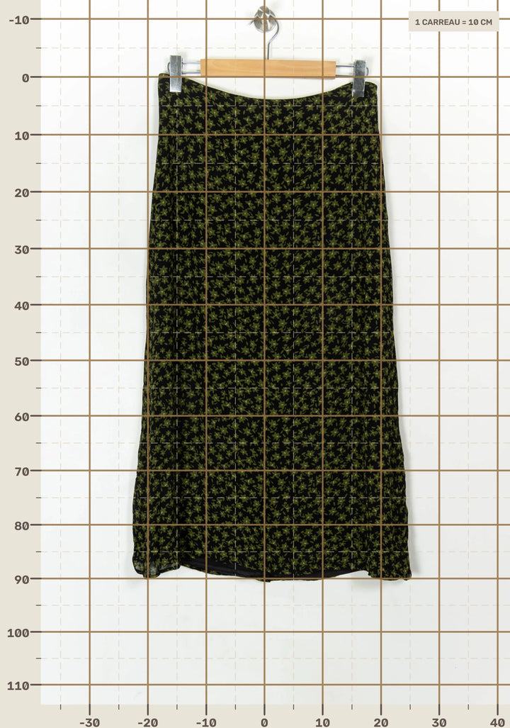 Jupe Longue Noire et Verte - Taille XL/42 de la marque Kookai | PARAD121203 - Vendu par Paradigme - Image 4