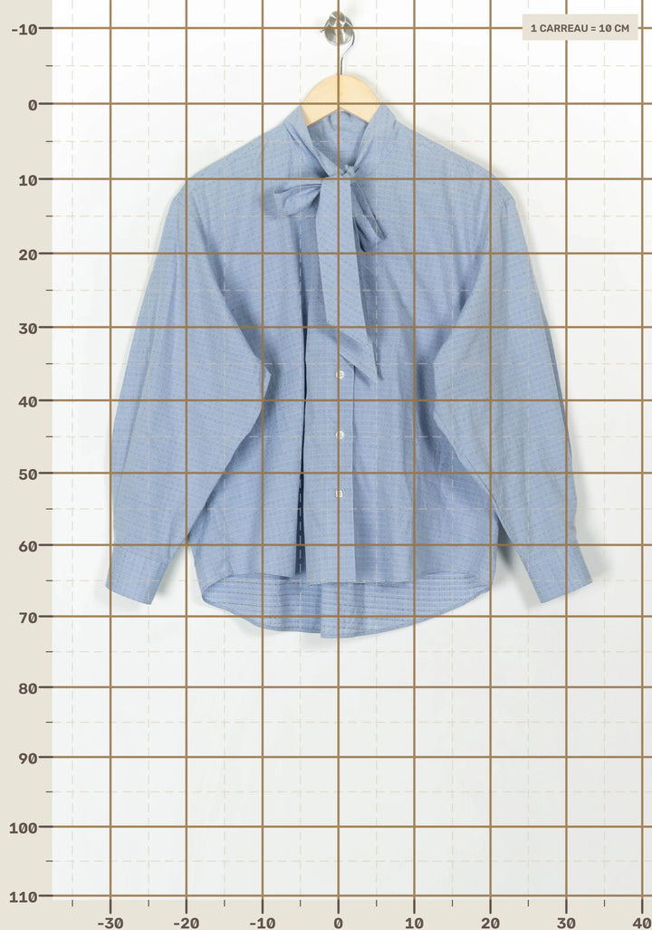 Chemisier Bleu - Taille L/40 de la marque Maison Kitsuné | PARAD121209 - Vendu par Paradigme - Image 4
