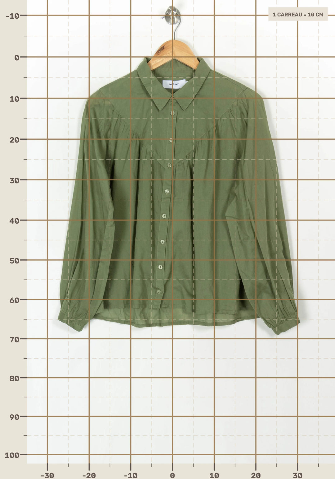 Blouse Verte - Taille S/36 de la marque Notshy Cashmere | PARAD121210 - Vendu par Paradigme - Image 4