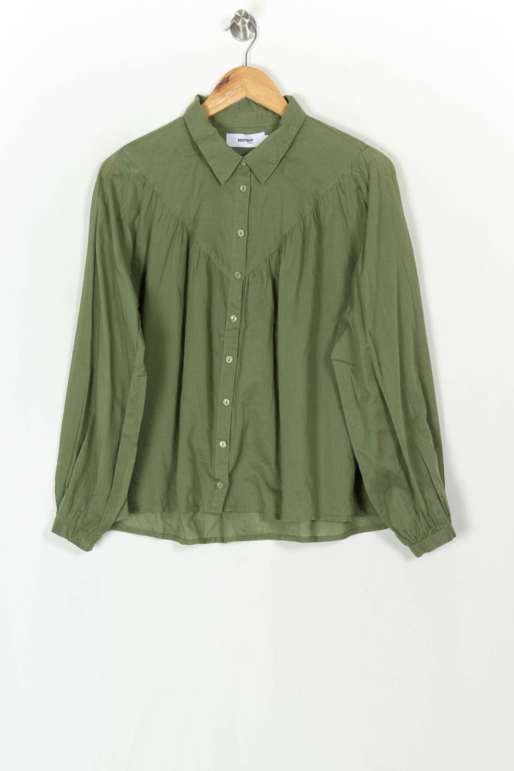 Blouse Verte - Taille S/36 de la marque Notshy Cashmere | PARAD121210 - Vendu par Paradigme - Image 2