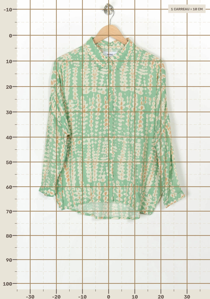 Chemise Verte et Beige - Taille S/36 de la marque Notshy Cashmere | PARAD121213 - Vendu par Paradigme - Image 4