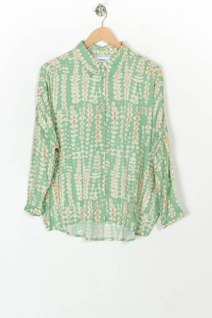 Chemise Verte et Beige - Taille S/36 de la marque Notshy Cashmere | PARAD121213 - Vendu par Paradigme - Image 2