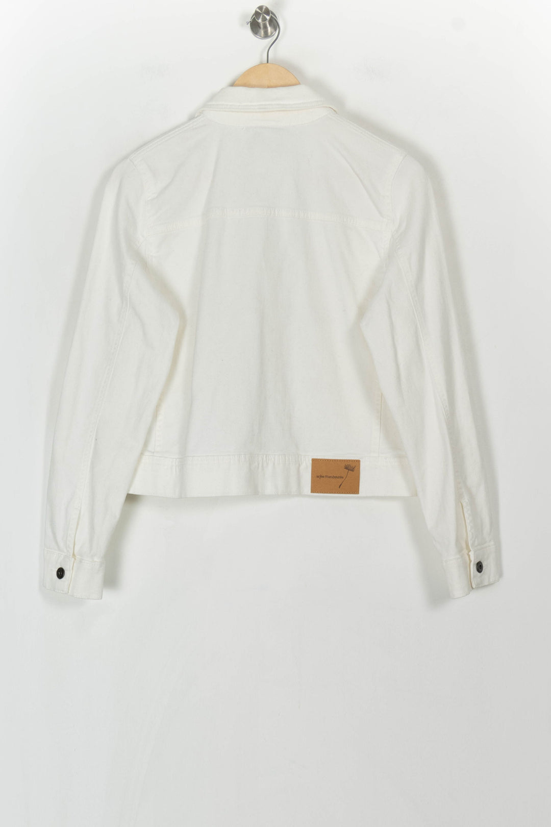 Veste en Jean Blanche - Taille L/40 de la marque La Fée Maraboutée | PARAD121215 - Vendu par Paradigme - Image 5