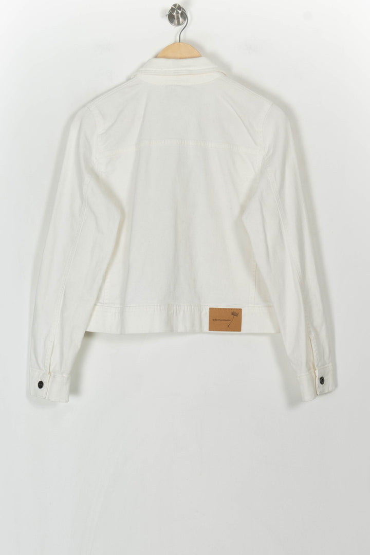 Veste en Jean Blanche - Taille L/40 de la marque La Fée Maraboutée | PARAD121215 - Vendu par Paradigme - Image 5