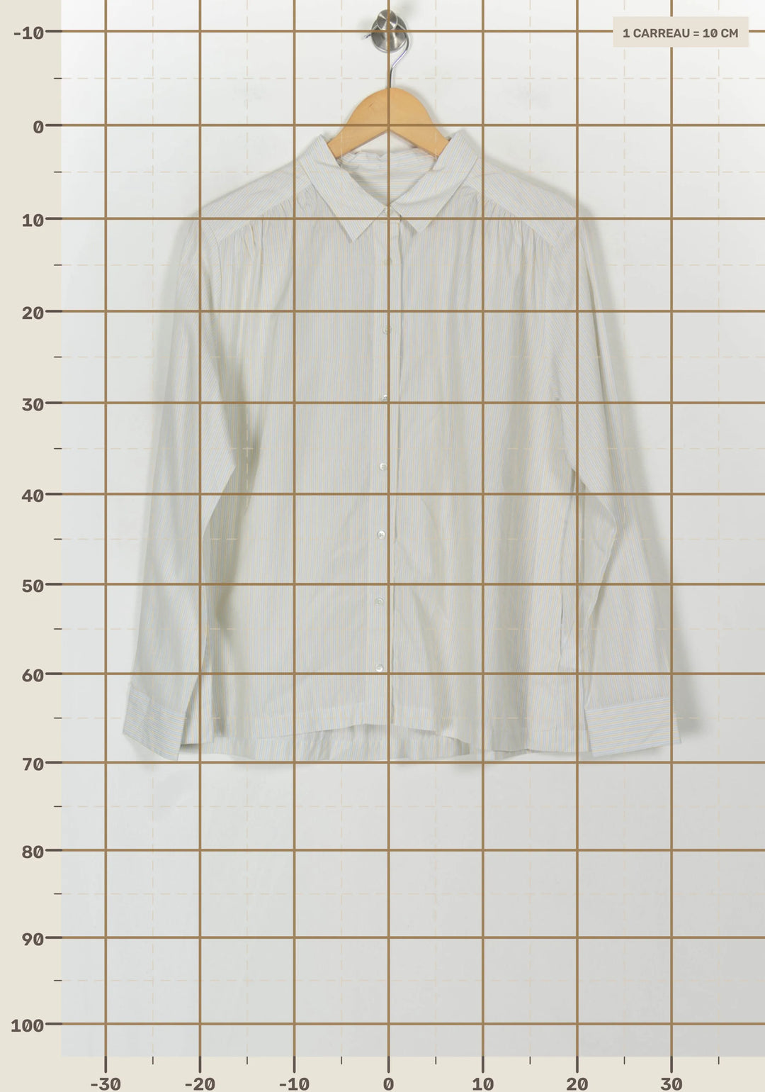 Chemise Beige - Taille M/38 de la marque Chloé Stora | PARAD121216 - Vendu par Paradigme - Image 4