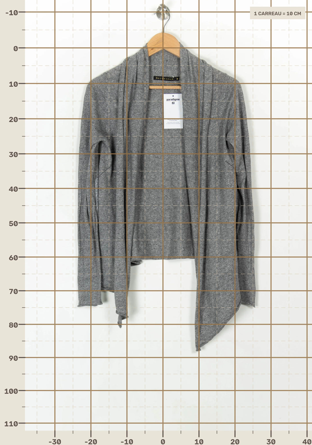 Cardigan Gris - Taille M/38 de la marque Bérénice | PARAD121218 - Vendu par Paradigme - Image 4