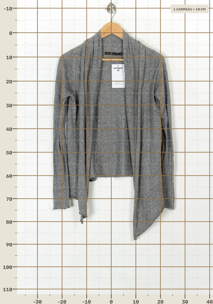 Cardigan Gris - Taille M/38 de la marque Bérénice | PARAD121218 - Vendu par Paradigme - Image 4