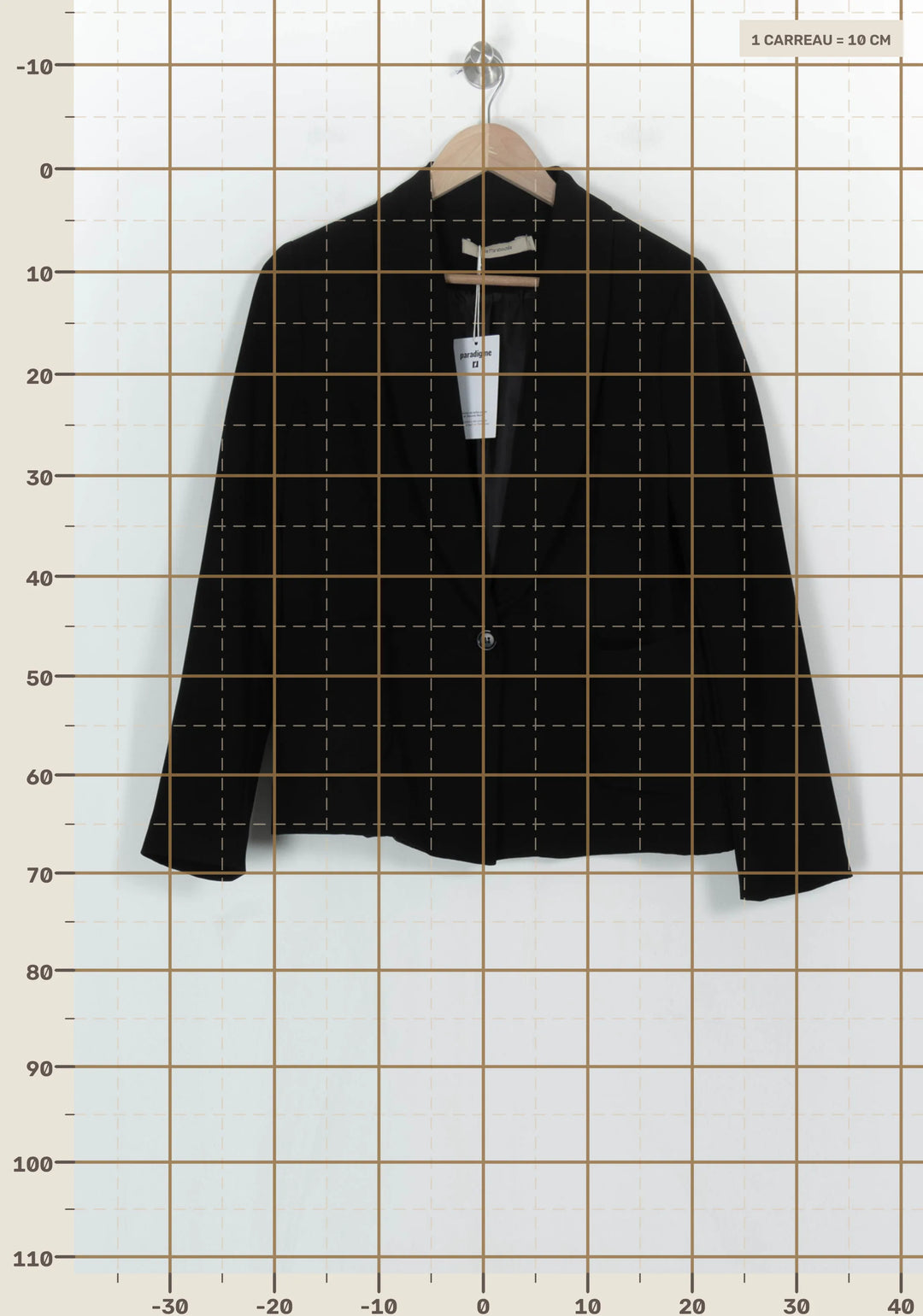Veste Noire - Taille M/38 de la marque La Fée Maraboutée | PARAD121225 - Vendu par Paradigme - Image 4