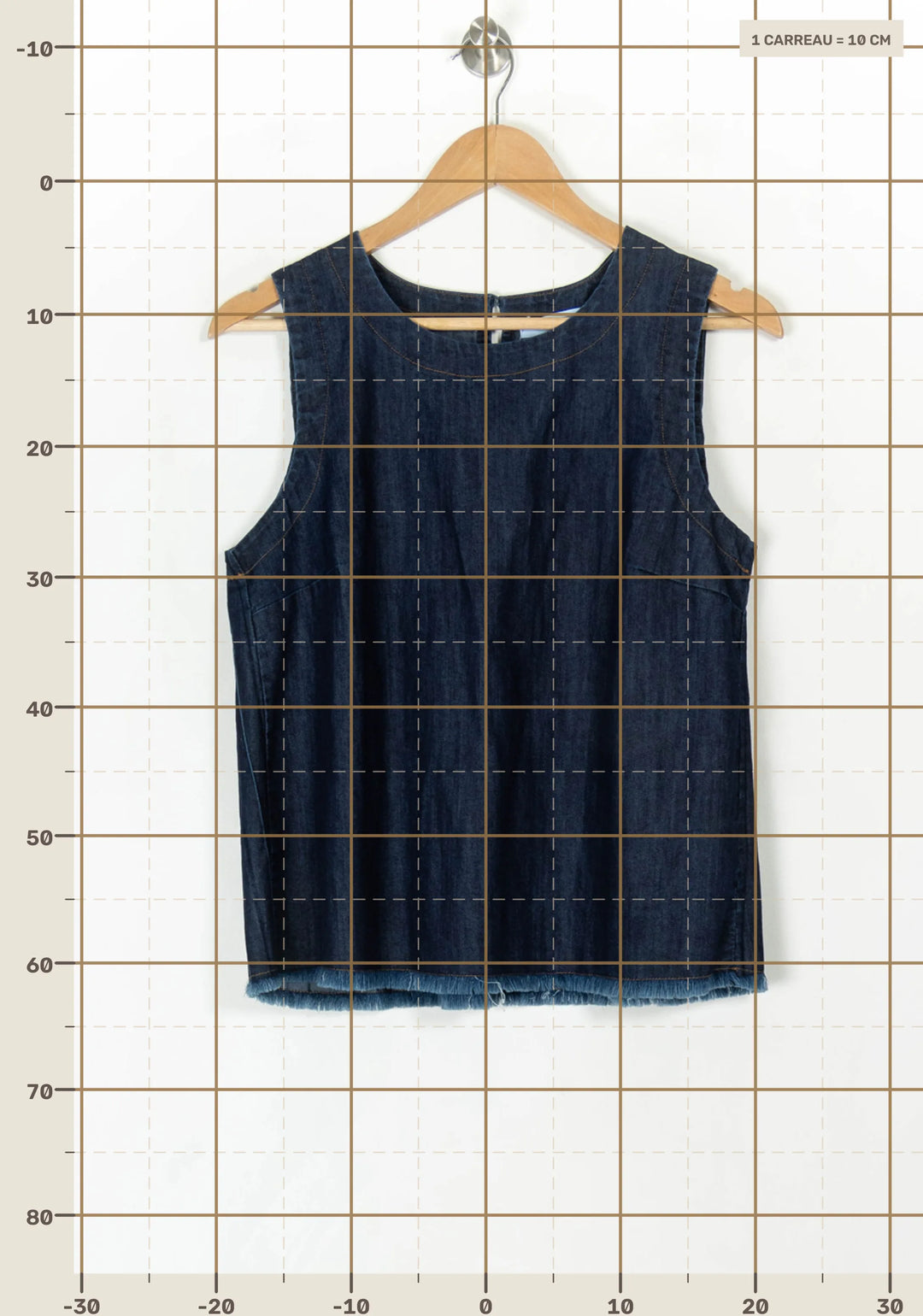 Débardeur Bleu - Taille L/40 de la marque La Fée Maraboutée | PARAD121226 - Vendu par Paradigme - Image 4