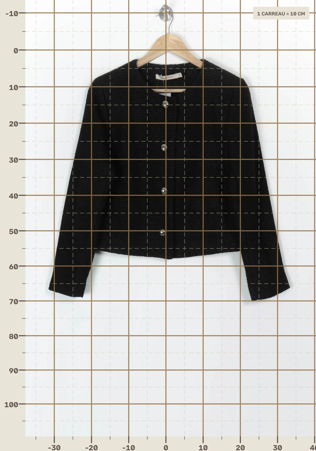 Veste Noire - Taille L/40 de la marque La Fée Maraboutée | PARAD121227 - Vendu par Paradigme - Image 4