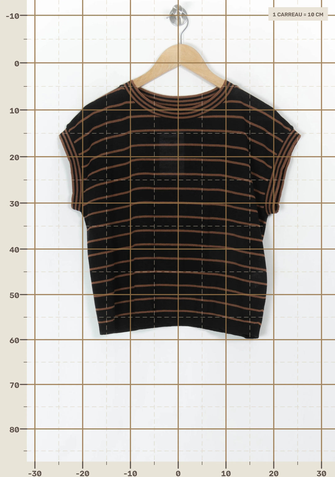 Pull Noir et Marron - Taille M/38 de la marque La Fée Maraboutée | PARAD121231 - Vendu par Paradigme - Image 4